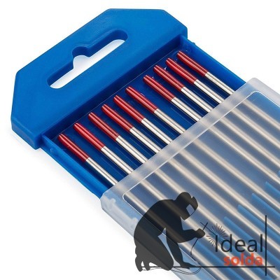Caixa 10 unidades Elétrodos de Tungsténio Cor Vermelho (2% Th) Caixa 10 unidades Elétrodos de Tungsténio Cor Vermelho (2% Th)