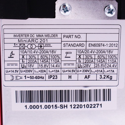 RedStar Inverter MiniARC 201 p/ MMA/SER
