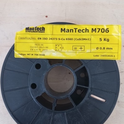 Fio Arame para Ligas Cobre MIG CuSi Ø 0.8 mm - 5kg Fio Arame para Ligas Cobre MIG CuSi Ø 0.8 mm - 5kg