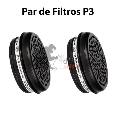CLIMAX Par de filtros 755 P3 para Máscara Respiratória CLIMAX Par de filtros 755 P3 para Máscara Respiratória