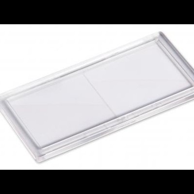 Tabuleiro organizador retangular transparente com duas divisórias
