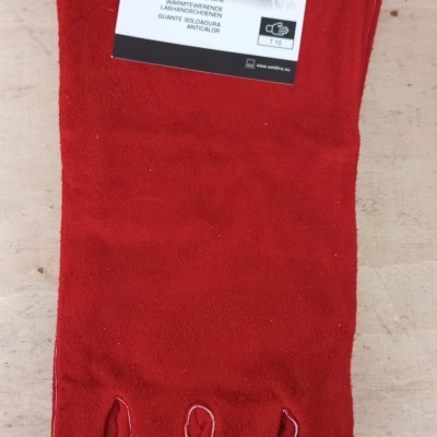 LINCOLN Luva Vermelha de Soldador Acolchoada 2633 para MIG MAG e ELETRODO