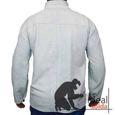 Casaco de Soldador em Crute com Fecho de Velcro