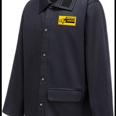 Casaco de Soldador em Algodão preto ignifugo