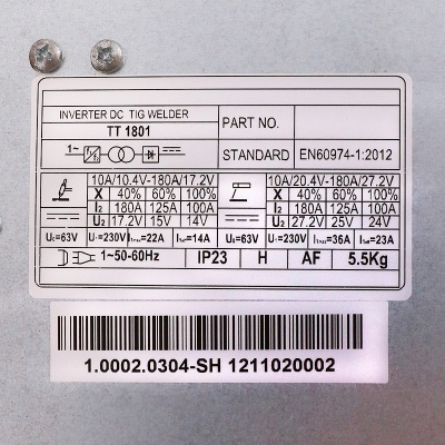 RedStar Máquina TIG DC TT1802 - 230V/180A