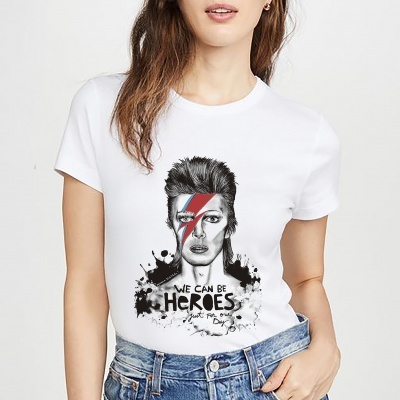 TSHIRT BOWIE white edition senhora