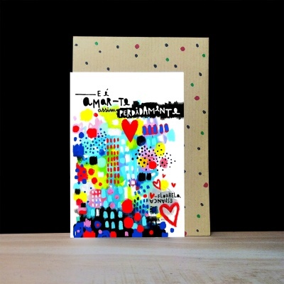 cartão "Amar-te perdidamente"