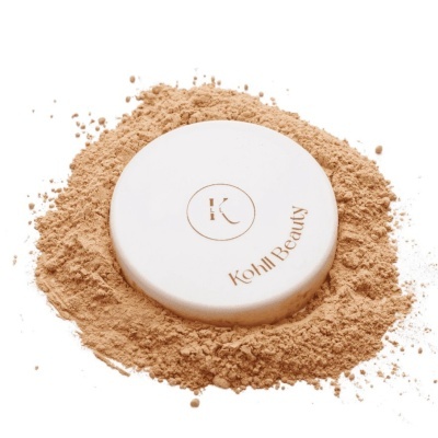 Pó compacto de maquilhagem Kohll Beauty com pó solto bege
