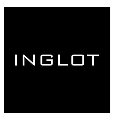 Logótipo INGLOT em branco sobre fundo preto