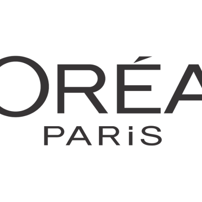 Logótipo L'ORÉAL PARIS em preto sobre fundo branco