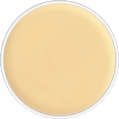 Recipiente redondo com líquido cremoso bege claro