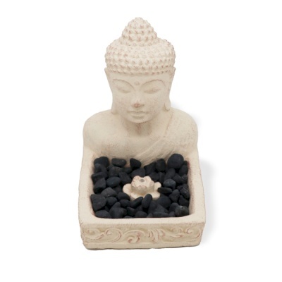 Queimador de Incenso Buddah Fengshui (creme)