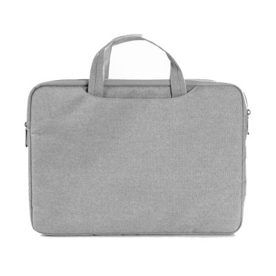 Mala cinzenta clara para portátil com alças superiores