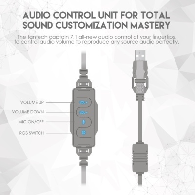FANTECH HEADSET GAMING CAPTAIN 7.1 RGB USB