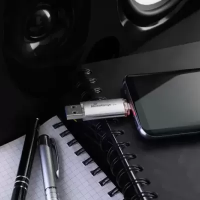 MEDIARANGE PENDRIVE 124GB USB-A + USB- TYPE-C