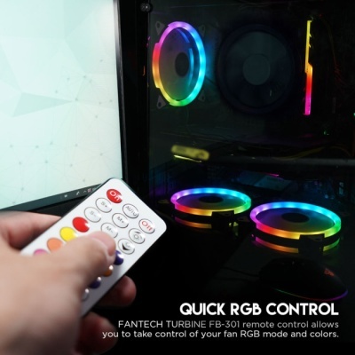 FANTECH TURBINE PACK 3 VENTILADORES 120MM RGB C/ CONTROLADOR