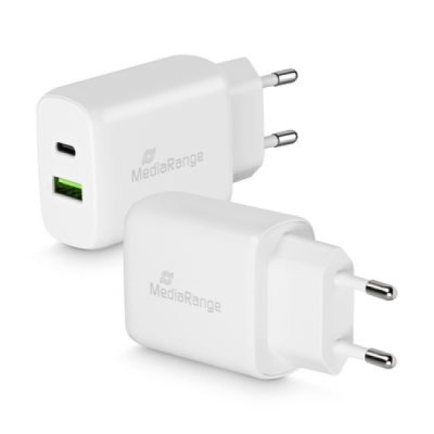 Carregador USB + USB-C 25W Fast Charger Mediarange