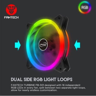 FANTECH TURBINE PACK 3 VENTILADORES 120MM RGB C/ CONTROLADOR