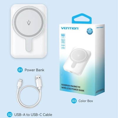 POWER BANK 5000mAh MINI PD 15W WIRELESS CHARGE