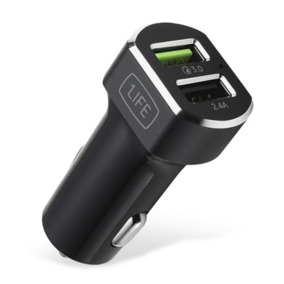 Carregador isqueiro 1Life PA:Dual USB auto QuickCharge
