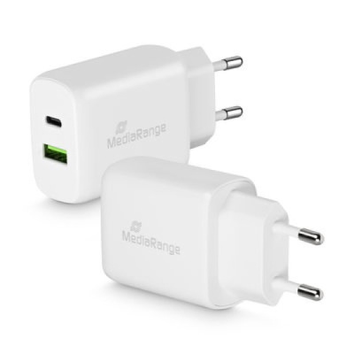 Carregador USB + USB-C 25W Fast Charger Mediarange