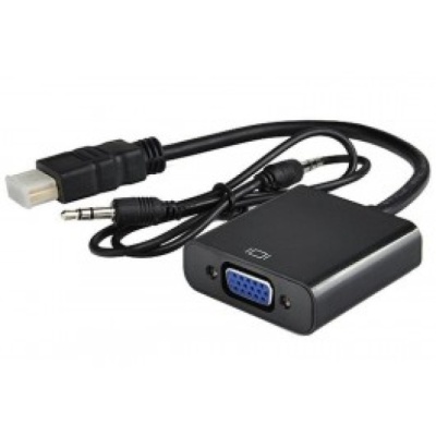 Adaptador HDMI-M P/ VGA-F com Áudio