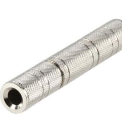 Ficha Adaptadora Jack 6.35mm Fêmea / Jack 6.35mm Fêmea