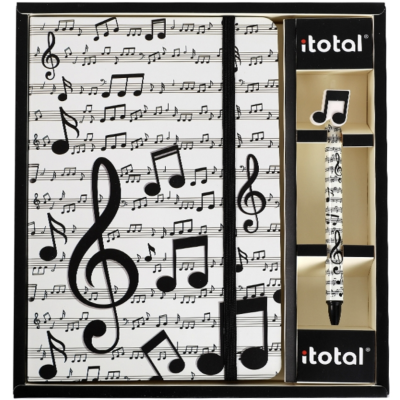 Bloco de Notas A5 music pontilhado com Esferográfica