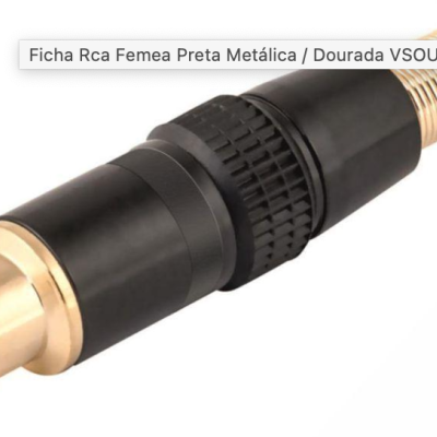 Ficha Rca Fêmea Preta Metálica / Dourada
