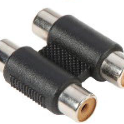 Adaptador 2 x mono RCA fêmea para 2 x mono RCA fêmea