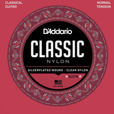 Jogo de Cordas Nylon Guitarra Clássica D´Addario EJ27N
