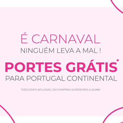 É Carnaval, ninguem leva a mal: portes grátis* para Portugal Continental!