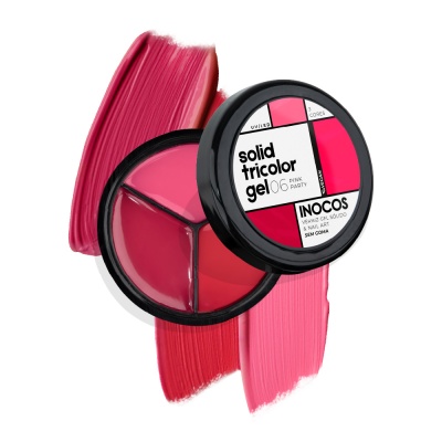 Solid Tricolor Gel INOCOS 06 Pink Party Solid Tricolor Gel INOCOS 06 Pink Party