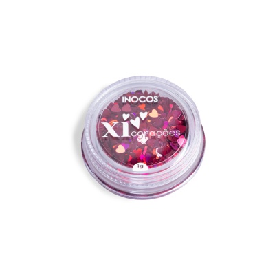 Glitter Xi-Coração INOCOS Rosa