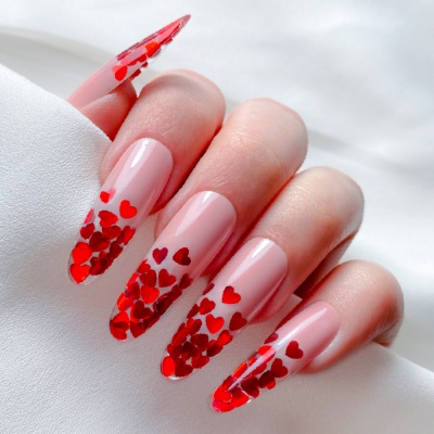 Xi-Heart Glitter INOCOS Red