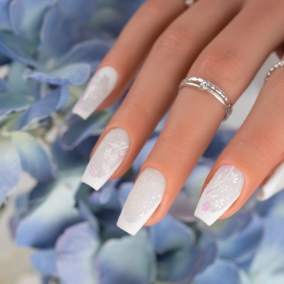 Potal flake INOCOS Milky White with Silver Flakes