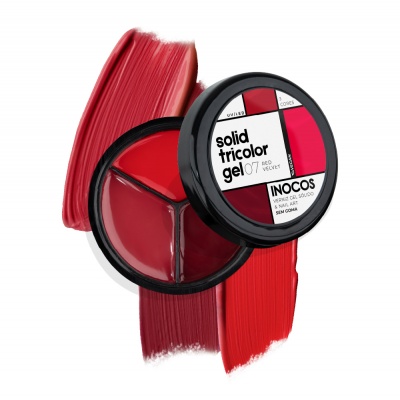Solid Tricolor Gel INOCOS 07 Red Velvet Solid Tricolor Gel INOCOS 07 Red Velvet