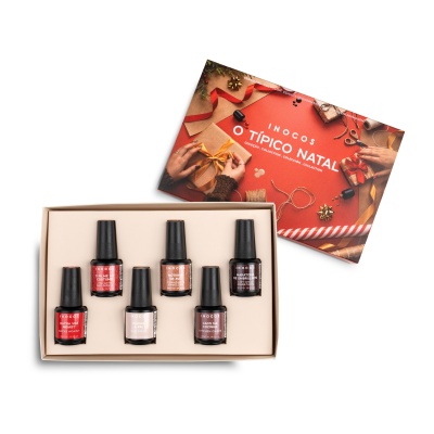 Box Verniz Gel O Típico Natal INOCOS