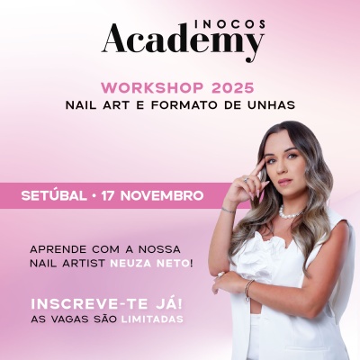 Workshop INOCOS Academy 17 de Novembro de 2025 em Setúbal | Nail Art e Formatos de Unha | Neuza Neto