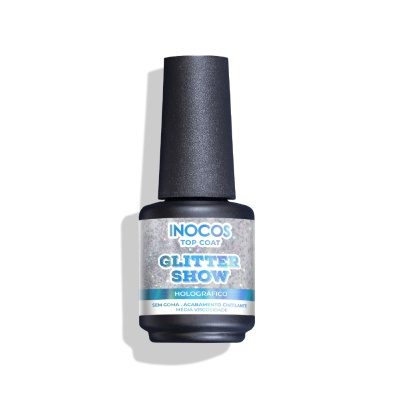 Top Coat INOCOS Glitter Show Argent Holographique