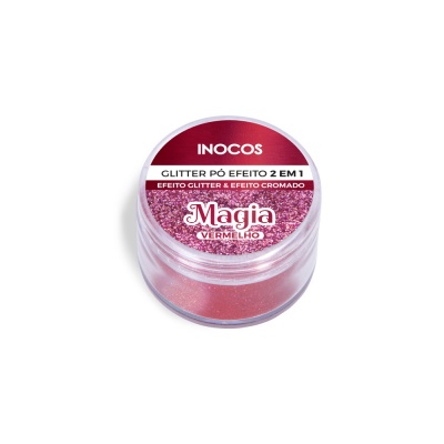 Glitter Powder Effect 2 on 1 INOCOS Red Magic