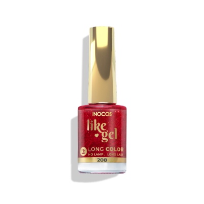 Like Gel INOCOS 208 Vermelho Brilhos Metalizado
