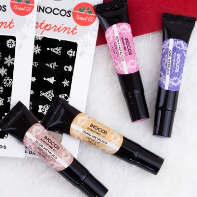 Stamping Gel INOCOS Ouro Metálico