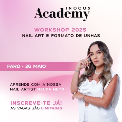 Workshop INOCOS Academy 26 de Maio de 2025 em Faro | Nail Art e Formatos de Unha | Neuza Neto