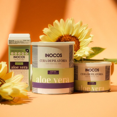 Depilatory wax INOCOS Titanium and Aloe Vera 400ml