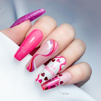 Glitter Xi-Coração INOCOS Rosa