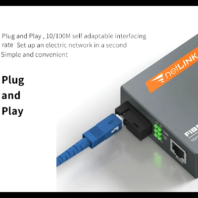 Par de conversores bidireccionais de fibra óptica para cabo UTP