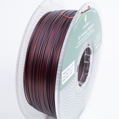 PLA SILK BICOLOR Black + Red - Diâmetro 1,75mm Bobine 1kg - Lotactree
