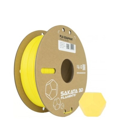 PLA GO&PRINT AMARELO PASTEL Diâmetro 1,75mm Bobine 1kg - Sakata 3D