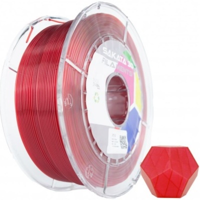 PETG RUBY (TRANSLUCID) Diâmetro 1,75mm Bobine 1kg - Sakata 3D